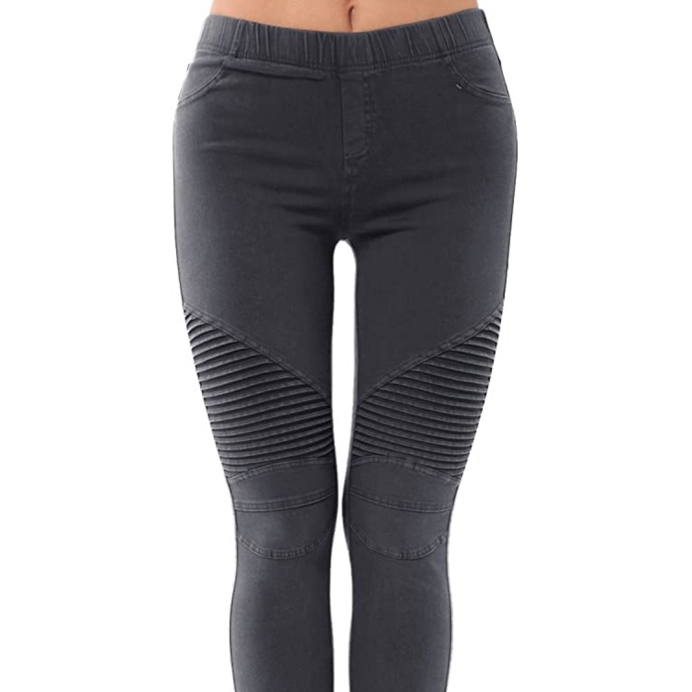 Grey moto leggings